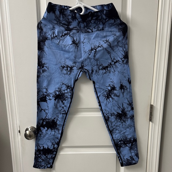 Pants - Kids Blue and Black Tie-Dye Leggings